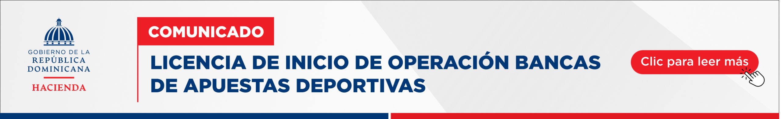 Banner Licencia de inicio Operaciones Bancas de apuestas
