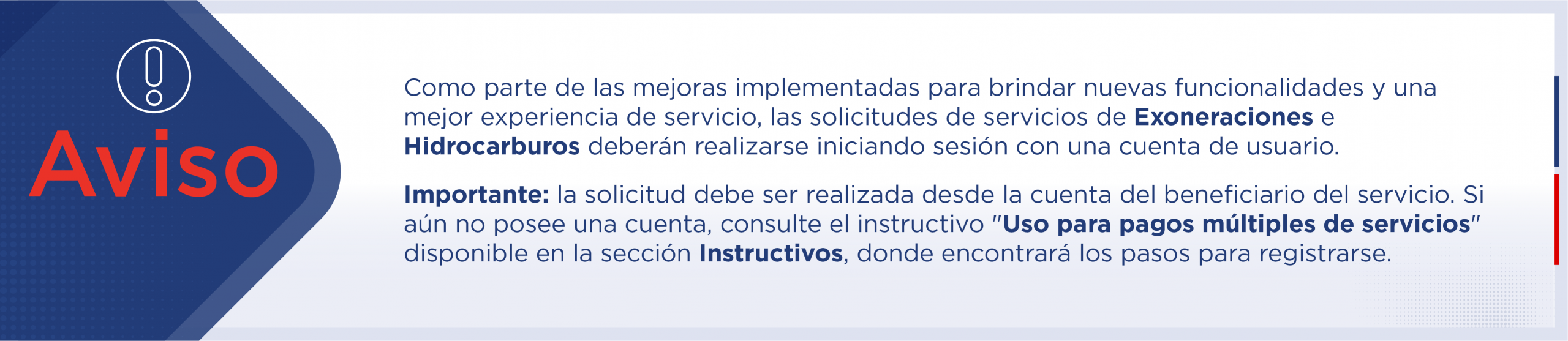 Nuevo Aviso Exoneraciones