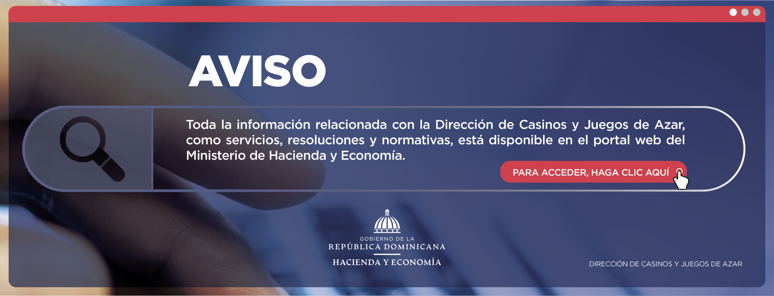 Banner Ministerio de Hacienda